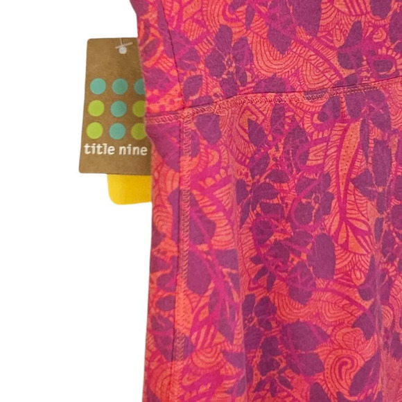 Title Nine Womens Breeze Skirt Size Small Coral Floral Mini - Picture 8 of 8